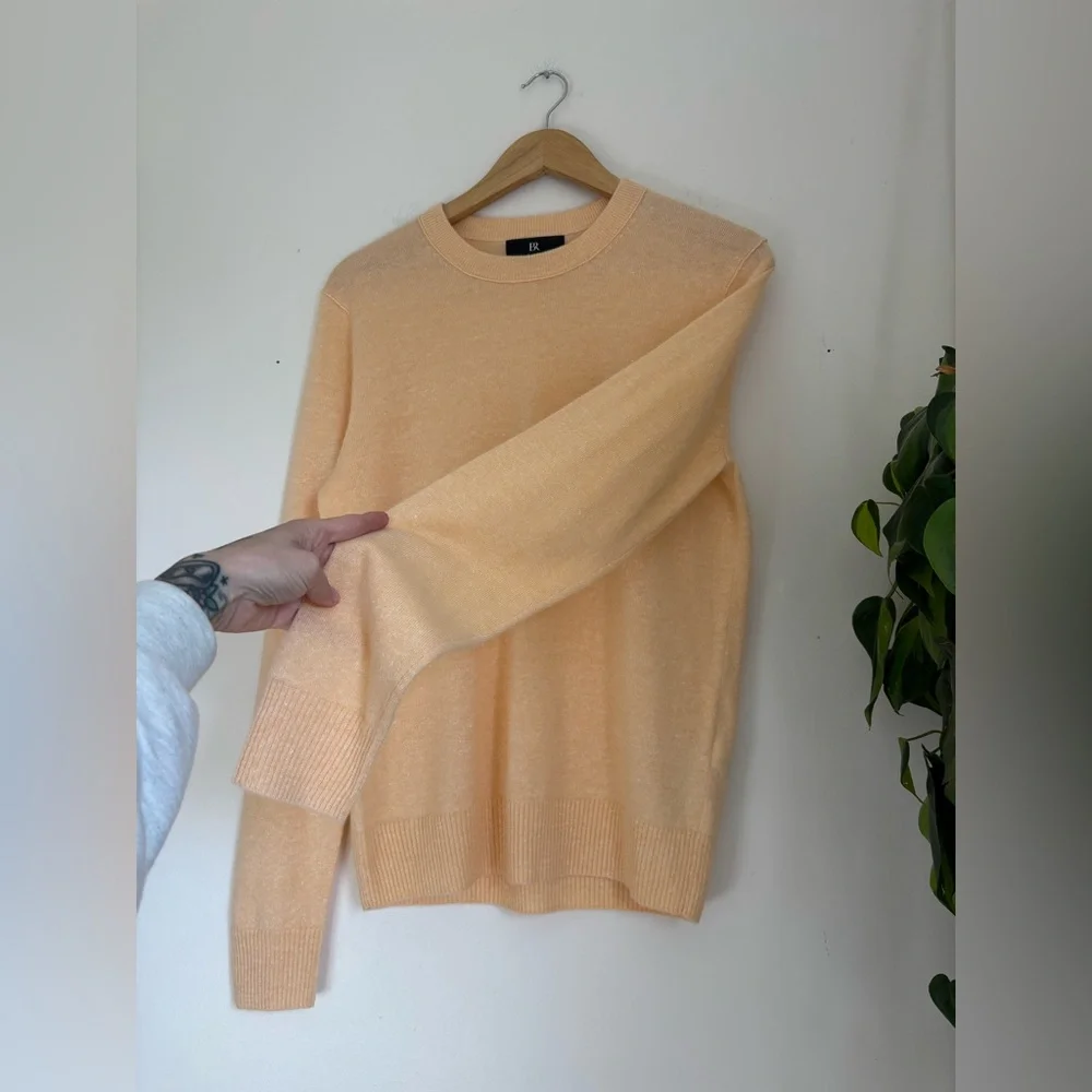 Banana Republic Cashmere-Linen Crewneck Sweater